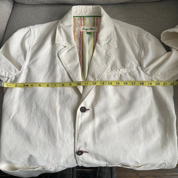 Men's Cotton/Linen Blend Sports Jacket Indigo Palms by Tommy Bahama - Picture 14 of 17